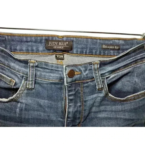 Judy Blue Women's Straight Fit Jeans Size 7/28 Blue Stretch Medium - Picture 5 of 9